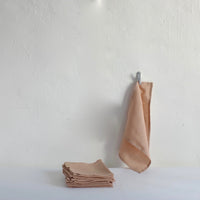 Fine pink linen napkins