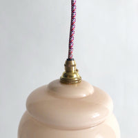 Pink milk glass pendant