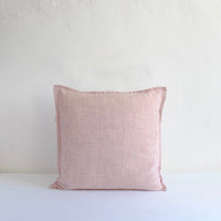 Pink textured cotton cushion