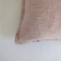 Pink textured cotton cushion