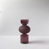 Plum glass vase
