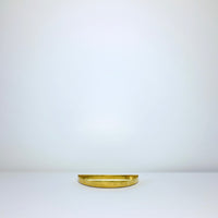 Semi circle polished brass tray