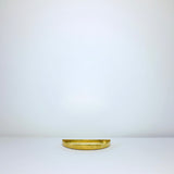 Semi circle polished brass tray