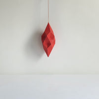 Red origami decoration