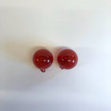 Red glass baubles: Set of 2