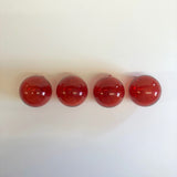 Red glass baubles: Set of 4