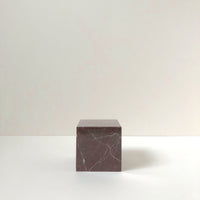 Red marble block
