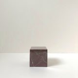 Red marble block
