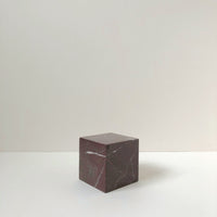 Red marble block