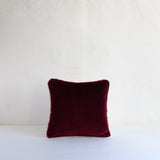 Red toile + velvet cushion