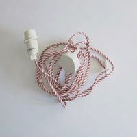 Red + white striped cotton light flex