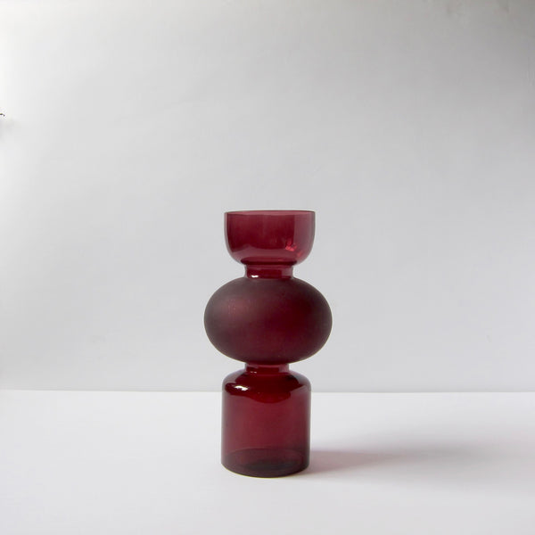 Ruby glass vase