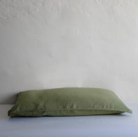 Sage linen pillow case