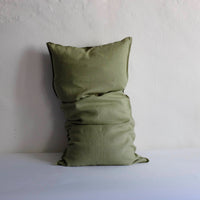Sage linen pillow case