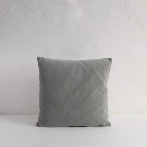 Sage velvet cushion