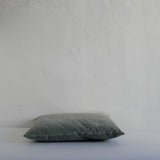 Sage velvet cushion