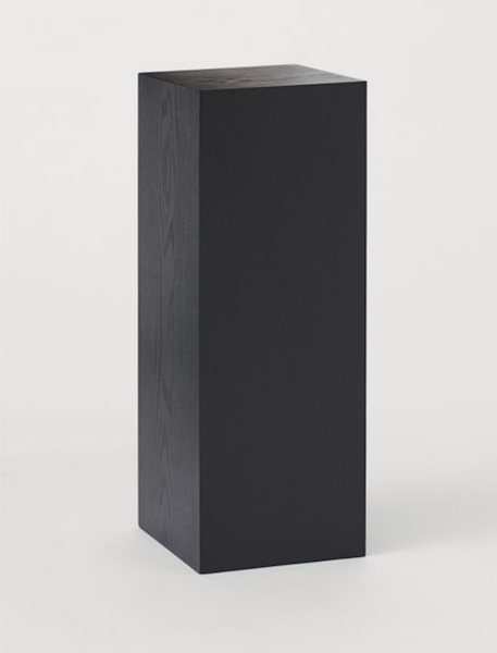 Black veneer wood pedestal