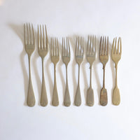 Vintage silver forks: various