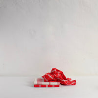 Red + white set of tea towels