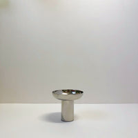 Silver cup candle holder