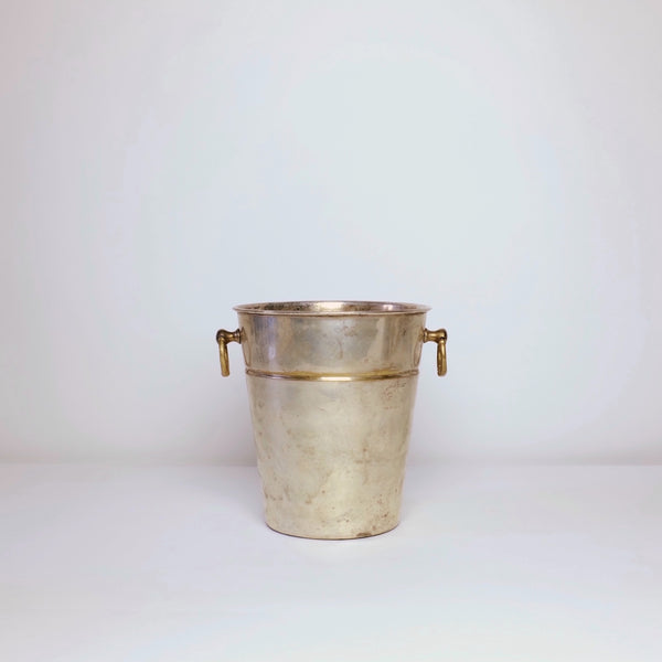 Simple vintage silver champagne bucket