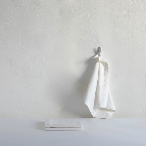 Simple white cotton napkin