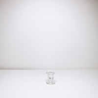 Vintage short cut glass candle holder