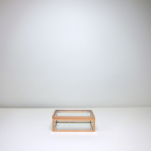 Small copper & glass box