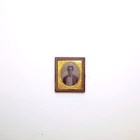 Small gold Victorian portrait