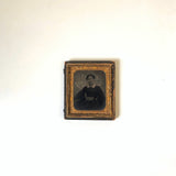 Small gold Victorian portrait