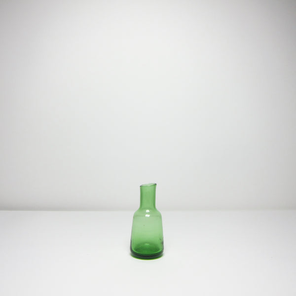 Small green glass vase