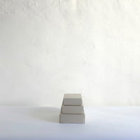 Stackable grey card boxes