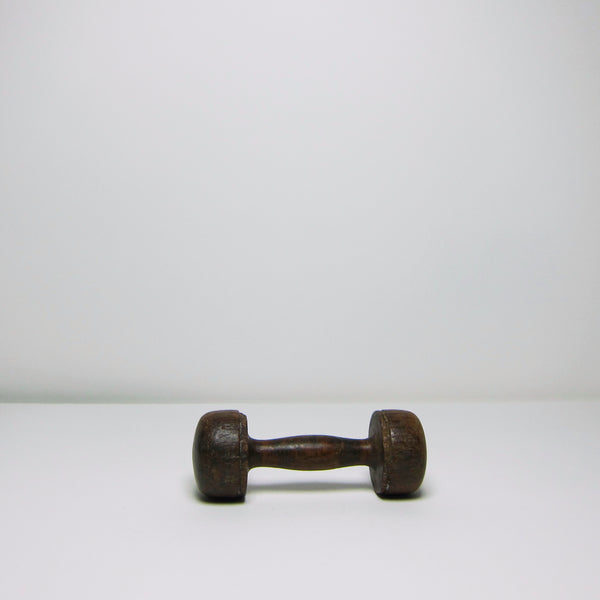 Vintage wood dumb bell