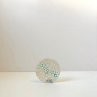 White green bead dish