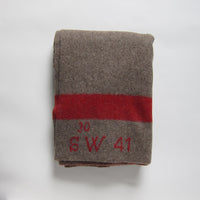 Grey + red swiss army blanket