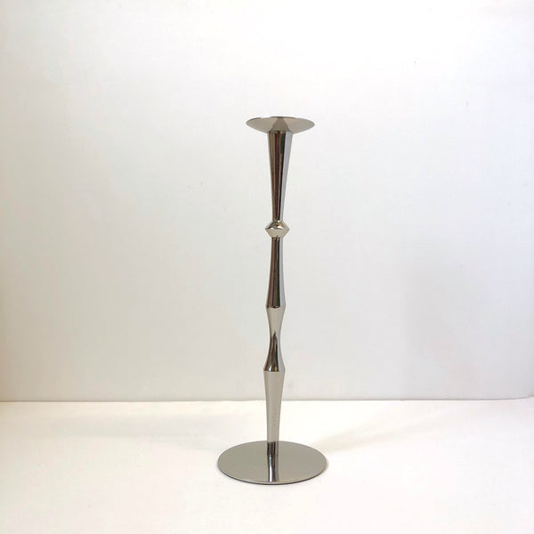Tall silver candle holder