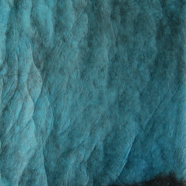 Teal waxed paper: handmade