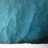 Teal waxed paper: handmade