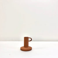 Terracotta with handle candle holder