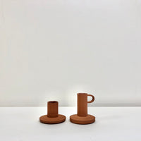 Terracotta candle holder