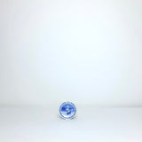 Small round blue + whites plates
