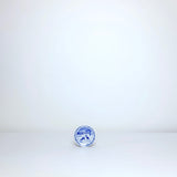 Small round blue + whites plates