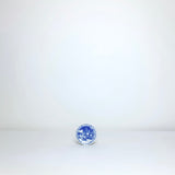 Small round blue + whites plates
