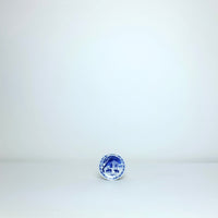 Small round blue + whites plates
