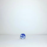 Small round blue + whites plates