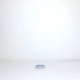 Small round blue + whites plates