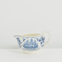 Small blue + white china jug
