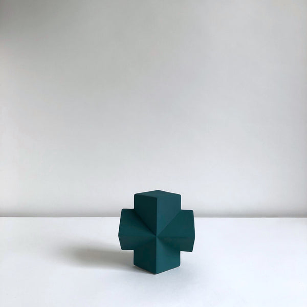 Teal ceramic cross