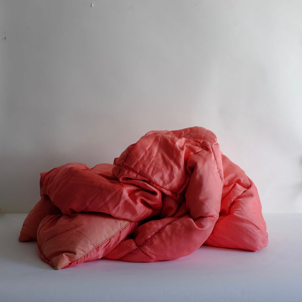 Vintage coral eiderdown