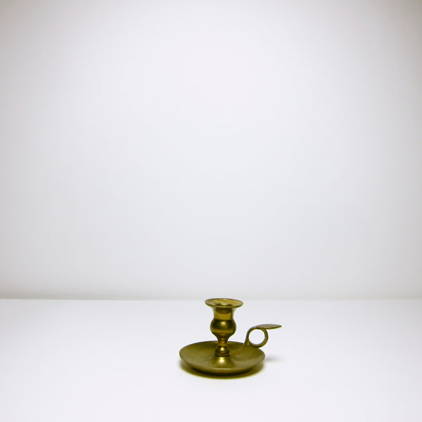 Vintage brass Victorian candle holder